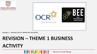 BUSINESS ACTIVITY REVISION  OCR GCSE BUSINESS 2024 [upl. by Berkin596]