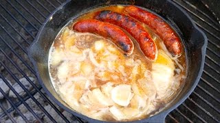 German Bratwurst  Grilled with Beer [upl. by Hukill273]