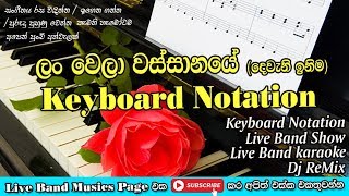 Lanwela Wassanaye Deweni Inima Keyboard Notation [upl. by Laven]