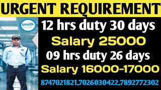 Urgent RequirementSalary 25000 Bangalore Security Guard Job Vacancy [upl. by Ludewig]