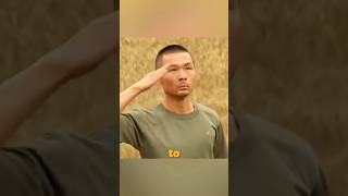 Man cuts a word out of a wheat field even passing special forces salute him movie [upl. by Rentschler]