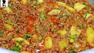 Keema Aloo Matar Recipe Winter Special  Mince Beaf With Peas And PotatoesHow To Make Aloo Qeema [upl. by Ened]