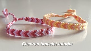 How to make chevron friendship bracelet  yarnivora [upl. by Argella]