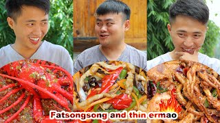 How to cook lobster  How to cook braised fish  eating challenge  mukbang  songsong amp ermao [upl. by Glinys]