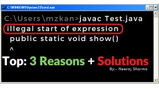 illegal start of expression  illegal start of expression java  illegal start of expression in java [upl. by Eednahs]