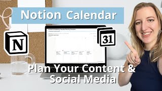 Plan Your Content amp Social Media in Notion Calendar Template Update  Walkthrough [upl. by Matheson]