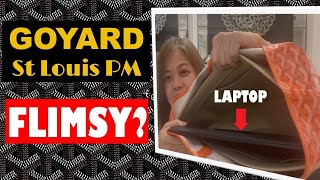 What Fits Goyard St Louis PM Should I go Artois or Anjou Tote Too Flimsy for Work Laptop Bag [upl. by Nahpets]