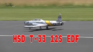 HSDJETS T33 120mm 12S EDF John Burdins Ace Maker [upl. by Kyre]