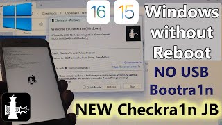 How to Install quotCheckra1n in Windowsquot JB iOS 1516  Windows without rebooting  No USB 100 Working [upl. by Joete]