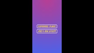 Clopidogrel Plavix uses and side effects  WATCH THIS before you take the drug [upl. by Vedis437]