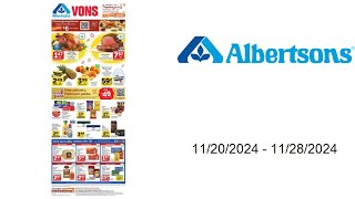 Albertsons Weekly Ad US  11202024  11282024 [upl. by February]