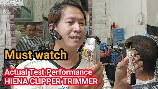 Actual Test Performance HIENA CLIPPER TRIMMER Recommend budget barber tools [upl. by Cosme]