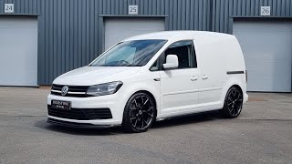 modified van vw caddy mk4 Lowered Remapped alloys leather spoiler splitter sidebars [upl. by Sucramat362]