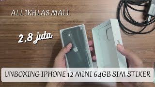 Cuma 28  Unboxing IPhone 12 mini 64gb Sim Stiker [upl. by Aizitel902]