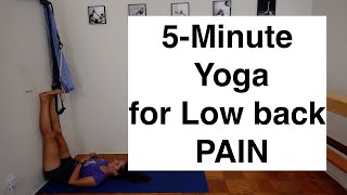 5minute Yoga for Quick Low Back Pain Relief [upl. by Oirtemed]