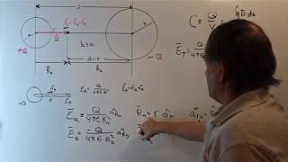 Capacitance between two spheres of unequal size [upl. by Bovill]