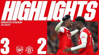 HIGHLIGHTS  Arsenal vs Manchester United 32  Nketiah 2 Saka [upl. by Nitza]