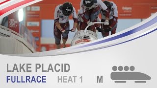 Lake Placid  4Man Bobsleigh Heat 1 World Cup Tour 20142015  FIBT Official [upl. by Graff]