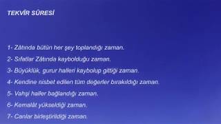 TEKVÎR SÛRESİ  Tevhîdi Kur’ân Meâli [upl. by Suiradal]