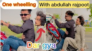 One wheelling pr abdullah rajpoot dar gaya 😅😂 [upl. by Tamas]