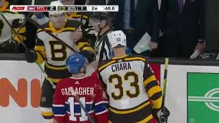 Max Domi vs Jake DeBrusk Fight  Montreal Canadiens vs Boston Bruins  January 14th 2019 [upl. by Ecirum710]