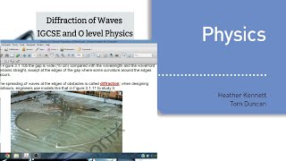 Diffraction of waves Sec 31 Rev01 IGCSE amp O level Physics 5054 [upl. by Stier]