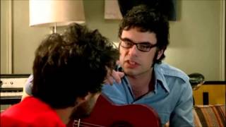 Flight of the Conchords  Bret and Jermaine are working on the song quotFemident Toothpastequot [upl. by Analihp956]