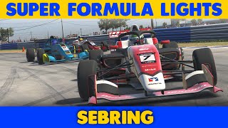 iRacing Super Formula Lights at Sebring  Season 4 2024 [upl. by Shanie]