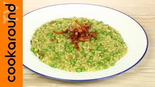 Risotto con piselli e pancetta [upl. by Aisatsanna]