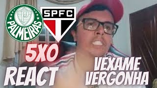 REACT PALMEIRAS 5X0 SÃO PAULO UM MASSACRE DO PALMEIRAS  ACABA PELO AMOR DE DEUS [upl. by Nevarc]