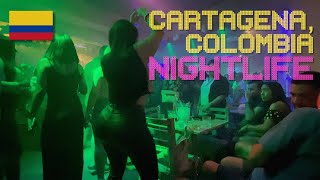 Cartagena Colombia Nightlife  Club Space Dolce Vita Bars Clock Tower  4K Video [upl. by Kassandra]