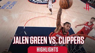 Jalen Green 31 points Highlights vs LA Clippers l Houston Rockets [upl. by Anitsugua]