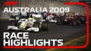 Brawn GP Win Debut Race in Melbourne  2009 Australian Grand Prix Highlights [upl. by Chamkis733]