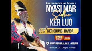 LIVE Official Coronation Ceremony For Luo Council of Elders Ker Odungi Randa Ofafa Memorial Hall [upl. by Hakceber]