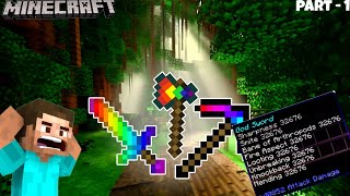 MINECRAFT BUT  TOOLS IS OP  MINECRAFT PE TOOLS IS 1000 DAMAGE  PART  1 [upl. by Akinuahs]