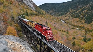 Fall Foliage amp Conway Scenic Railroads Mountaineer Train North ConwayCrawford Notch NH 101523 [upl. by Akvir]