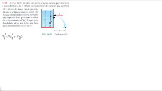 Exercícios  Hidrodinâmica  capítulo 14 problemas 53 56 62 e 65 da 8ª edição  Halliday vol 2 [upl. by Giovanni]