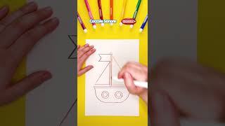 Disegnamo una Nave ⛵️ disegniperbambini scuoladidisegno  Coccole Sonore [upl. by Lleinad]