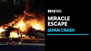 12 Australians among 379 safe in miracle escape from burning airliner at Tokyo airport  ABC News [upl. by Avahc604]