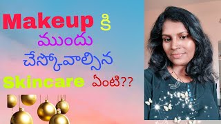 Skin prep before Applying Makeup for Beginners in Telugu skincare for all skin types  viral video [upl. by Aeniah]