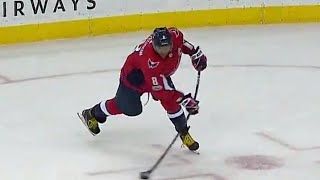 Capitals Ovechkin fires laser past Bobrovsky from his office [upl. by Spears]