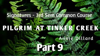 Pilgrim at Tinker Creek  Annie Dillard  3rd sem Common Course  Part 9 [upl. by Macmullin]