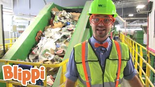 WOW Blippi Learns To Recycle  Blippi  Learn With Blippi  Funny Videos amp Songs [upl. by Bac896]