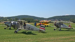 Buecker Tiger Moth Stampe amp Stearman  Vintage Biplanes  Airshow Gelnhausen 2023 [upl. by Zelig]