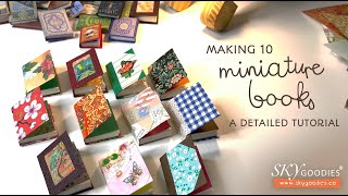 Mini Book Binding Marathon Make 10 miniature books with us Stepbystep detailed tutorial [upl. by Sisenej]