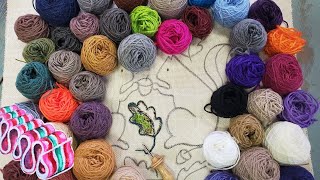 Punch Needle Yarn for beginners cheap alternatives from craft stores [upl. by Noyad880]