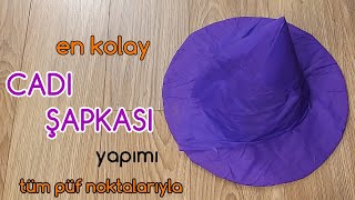 Cadı Şapkası Yapımı  En kolay en pratik  Halloween [upl. by Clothilde]