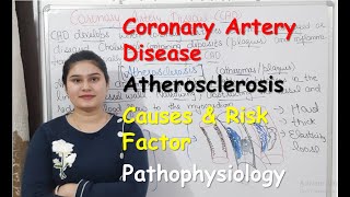 Coronary Artery Disease in Hindi  Atherosclerosis  Causes amp Risk Factor  Pathophysiology [upl. by Orlena]