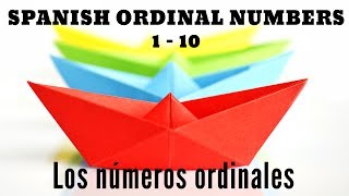 Ordinal numbers in Spanish 1 10 Los números ordinales en español [upl. by Nylasor783]