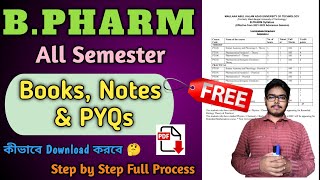 BPharm 1st Sem Books amp Notes  All Semester FREE Books amp Notes PDF bpharm books notes free pyq [upl. by Grunberg738]